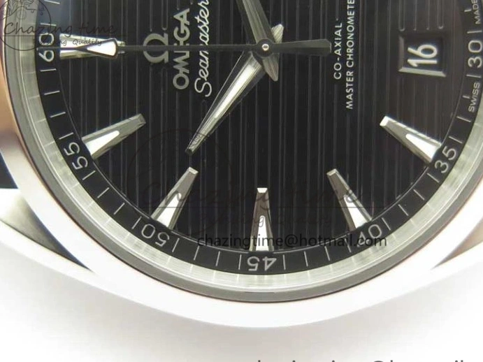 0312 Aqua Terra 150M Master Chronometers VSF 1:1 Best Edition Black Dial SS Hand on Black Rubber Strap A8900 Super Clone Unisex 8005